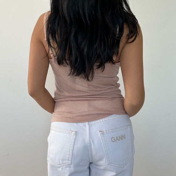 Old Label Mango Pink Pointelle Cami Top - Small - Picture 4 of 5